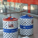 Designed metal containers for collecting cans and plastic bottles – 255